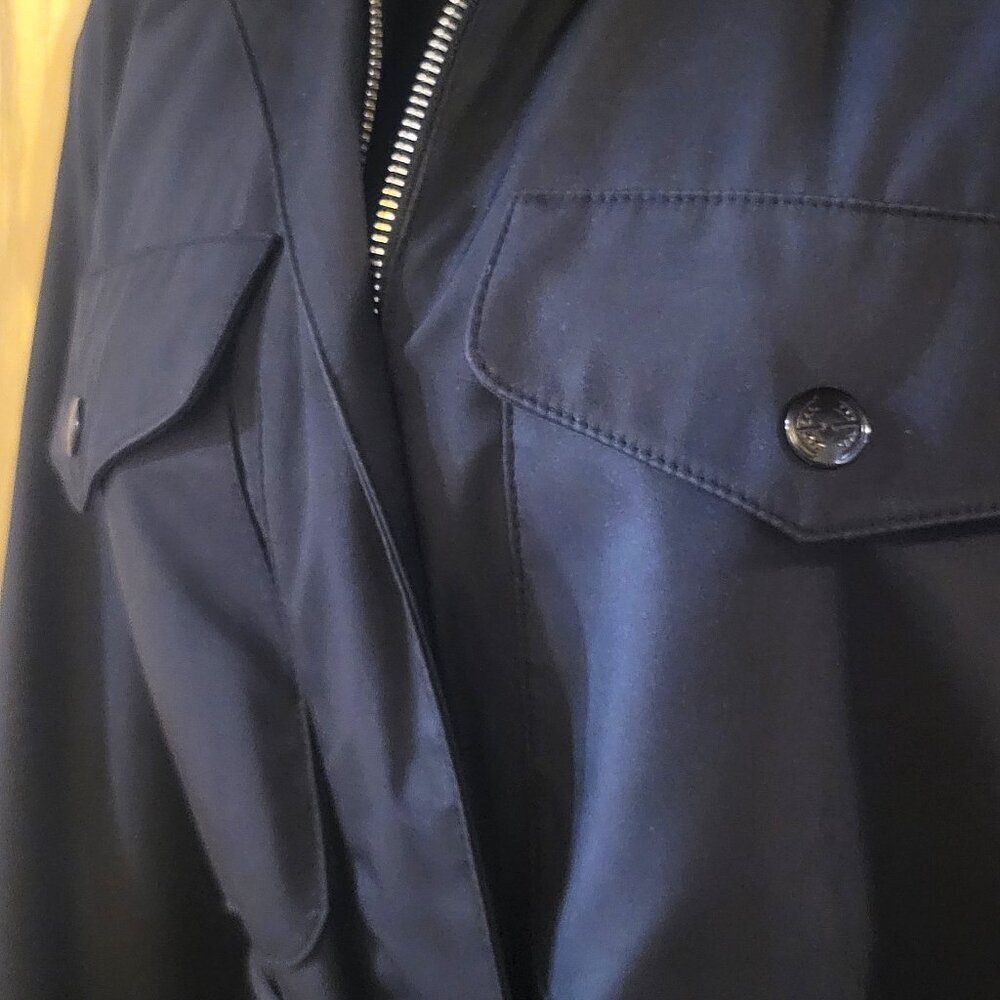 Women's Black Short Trench-Style Jacket - Size S - Picture 5 of 10